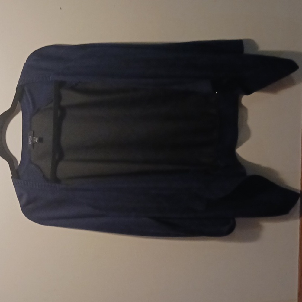 Navy Blue Sheer Black Back Cardigan